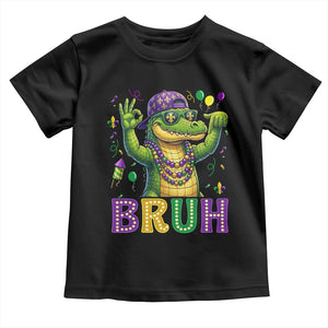 Mardi Gras Mardigator Alligator Six Seven Bruh Meme Toddler T Shirt TS12 Black Print Your Wear