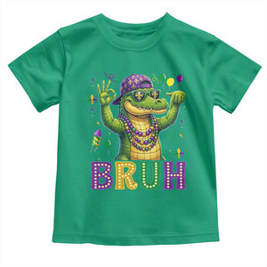 Mardi Gras Mardigator Alligator Six Seven Bruh Meme Toddler T Shirt TS12 Irish Green Print Your Wear