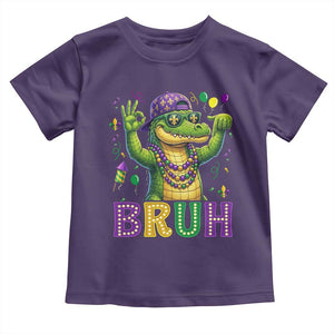 Mardi Gras Mardigator Alligator Six Seven Bruh Meme Toddler T Shirt TS12 Purple Print Your Wear