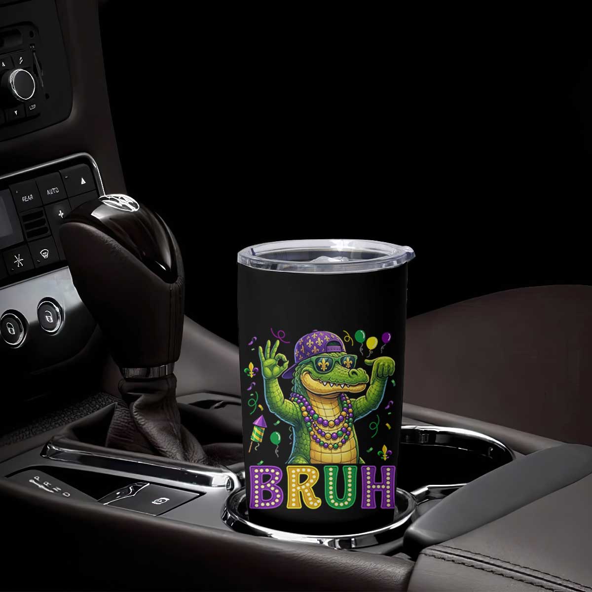 Mardi Gras Mardigator Alligator Six Seven Bruh Meme Tumbler Cup TS12 Print Your Wear
