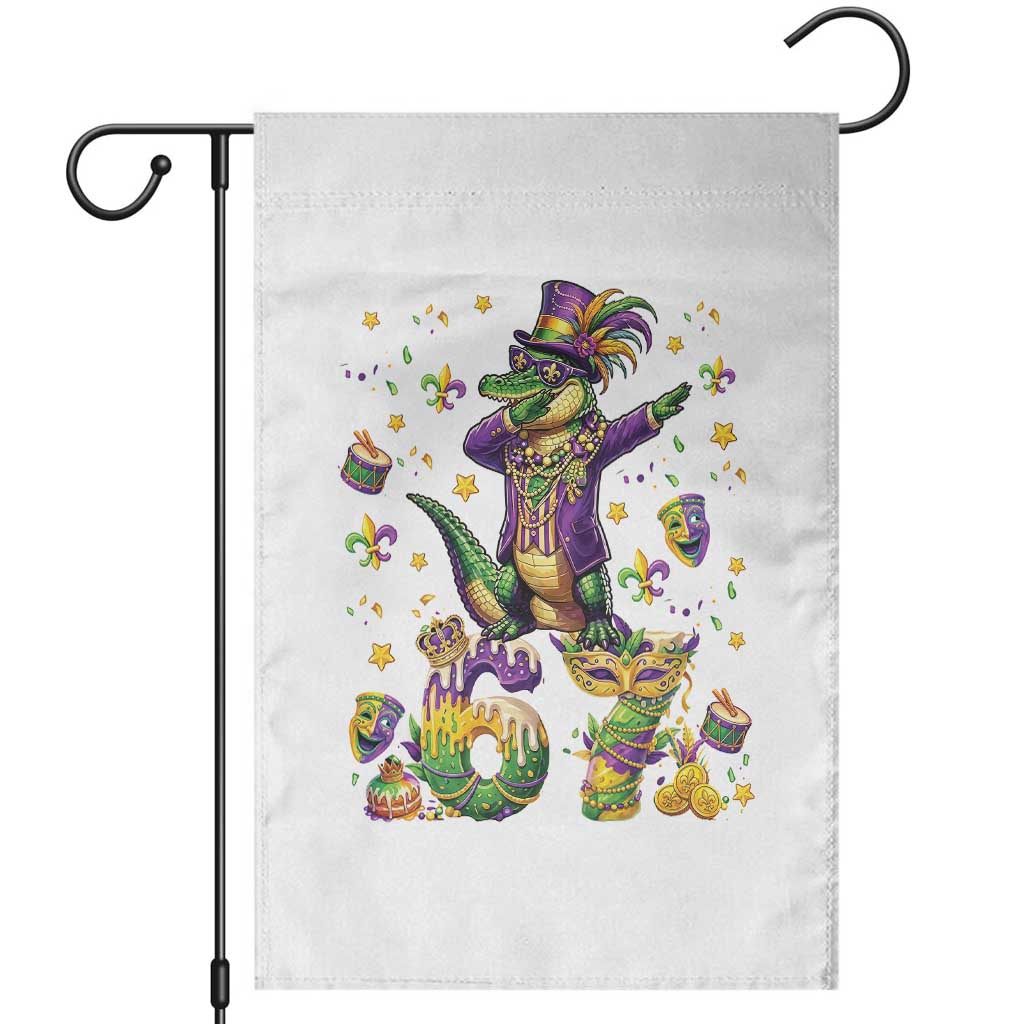 Funny Mardigator Alligator Six Seven Meme Garden Flag Mardi Gras Gifts TS12 White Print Your Wear