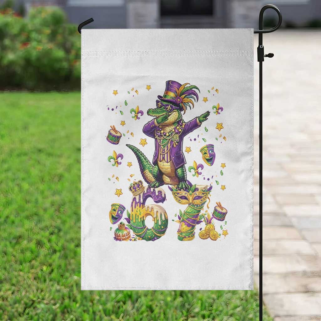Funny Mardigator Alligator Six Seven Meme Garden Flag Mardi Gras Gifts TS12 Print Your Wear