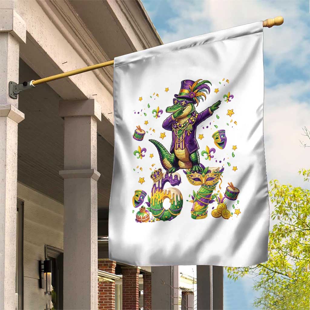 Funny Mardigator Alligator Six Seven Meme Garden Flag Mardi Gras Gifts TS12 Print Your Wear