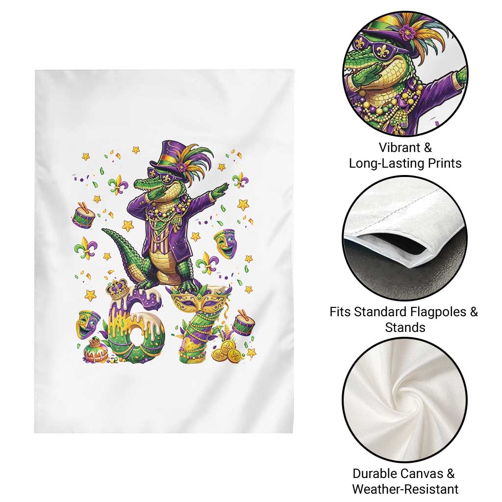 Funny Mardigator Alligator Six Seven Meme Garden Flag Mardi Gras Gifts TS12 Print Your Wear