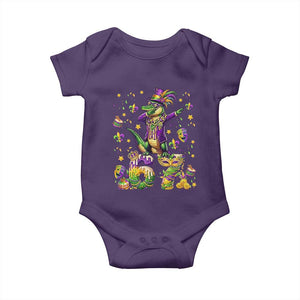 Funny Mardigator Alligator Six Seven Meme Baby Onesie Mardi Gras Gifts TS12 Purple Print Your Wear