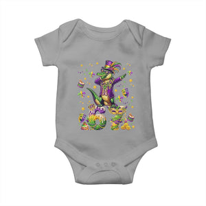 Funny Mardigator Alligator Six Seven Meme Baby Onesie Mardi Gras Gifts TS12 Sport Gray Print Your Wear