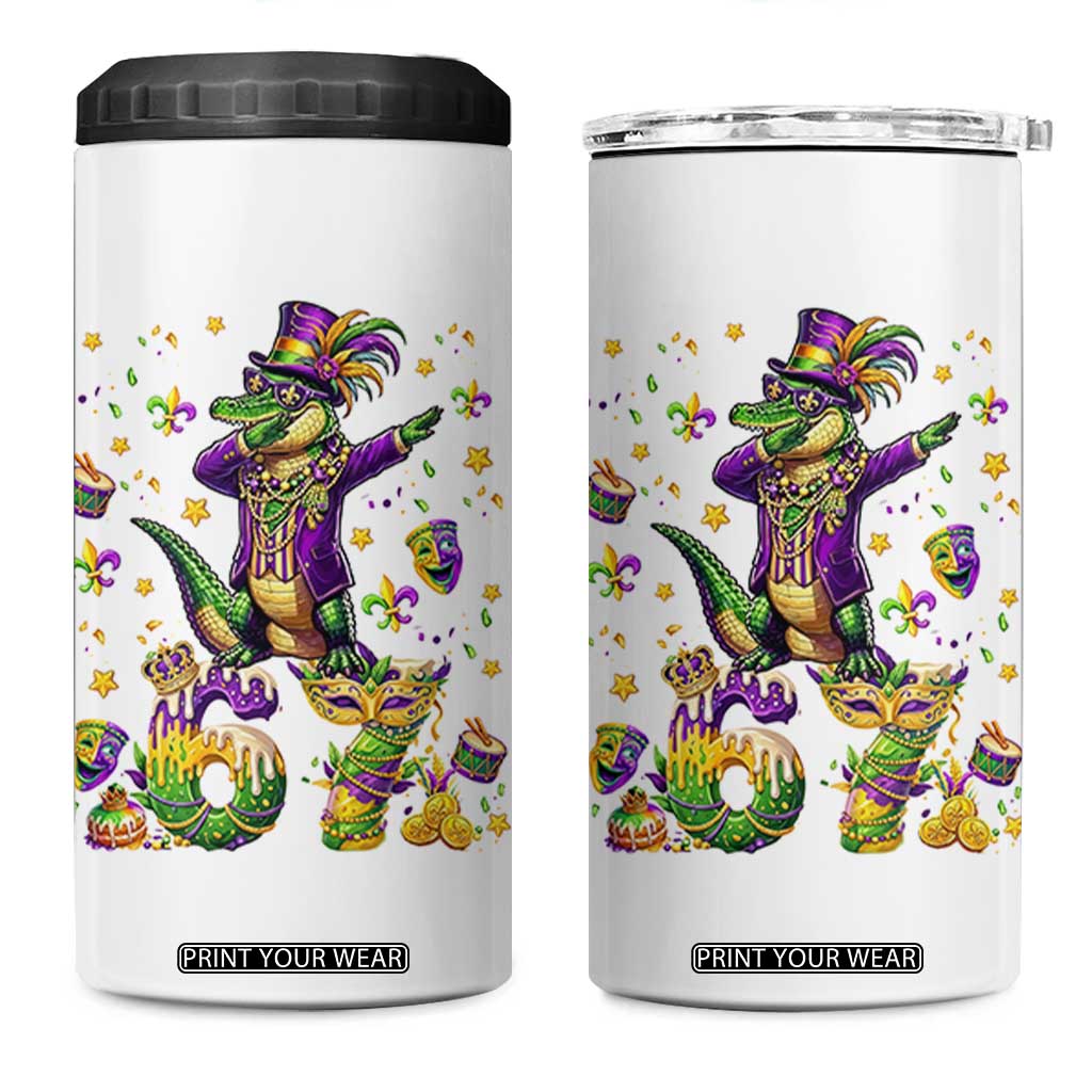 Funny Mardigator Alligator Six Seven Meme 4 in 1 Can Cooler Tumbler Mardi Gras Gifts TS12 One Size: 16 oz White Print Your Wear