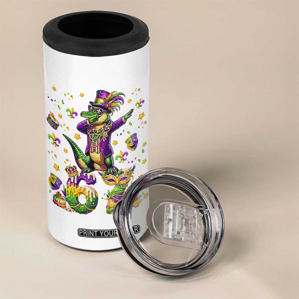 Funny Mardigator Alligator Six Seven Meme 4 in 1 Can Cooler Tumbler Mardi Gras Gifts TS12 Print Your Wear