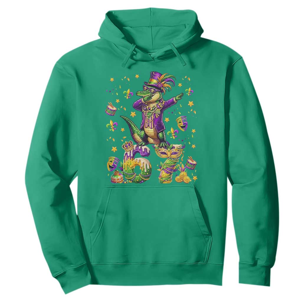 Funny Mardigator Alligator Six Seven Meme Hoodie Mardi Gras Gifts TS12 Irish Green Print Your Wear