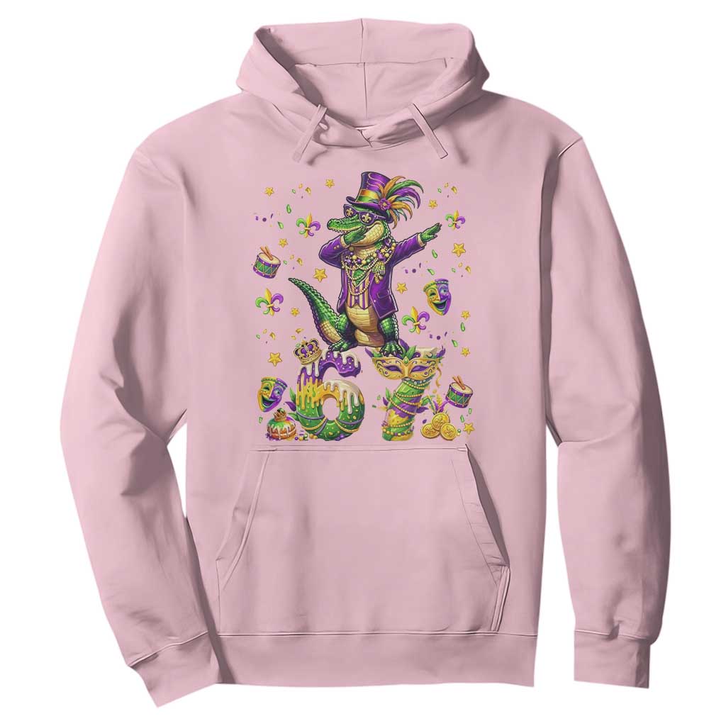 Funny Mardigator Alligator Six Seven Meme Hoodie Mardi Gras Gifts TS12 Light Pink Print Your Wear