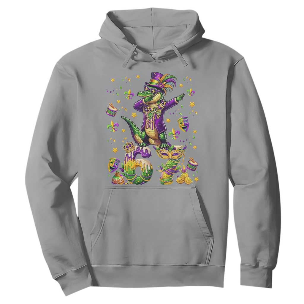 Funny Mardigator Alligator Six Seven Meme Hoodie Mardi Gras Gifts TS12 Sport Gray Print Your Wear