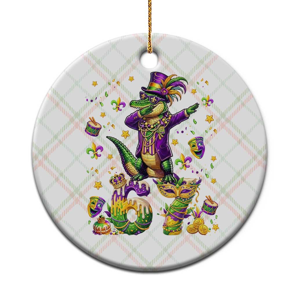 Funny Mardigator Alligator Six Seven Meme Ceramic Ornament Mardi Gras Gifts TS12 1pc Christmas Plaid Print Your Wear