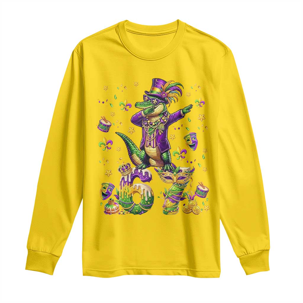 Funny Mardigator Alligator Six Seven Meme Long Sleeve Shirt Mardi Gras Gifts TS12 Daisy Print Your Wear