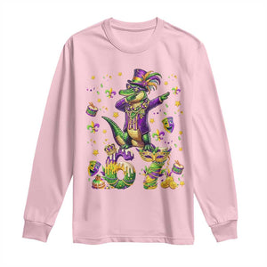 Funny Mardigator Alligator Six Seven Meme Long Sleeve Shirt Mardi Gras Gifts TS12 Light Pink Print Your Wear