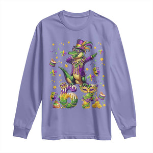 Funny Mardigator Alligator Six Seven Meme Long Sleeve Shirt Mardi Gras Gifts TS12 Violet Print Your Wear