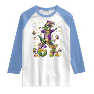 Funny Mardigator Alligator Six Seven Meme Raglan Shirt Mardi Gras Gifts TS12 White Carolina Blue Print Your Wear