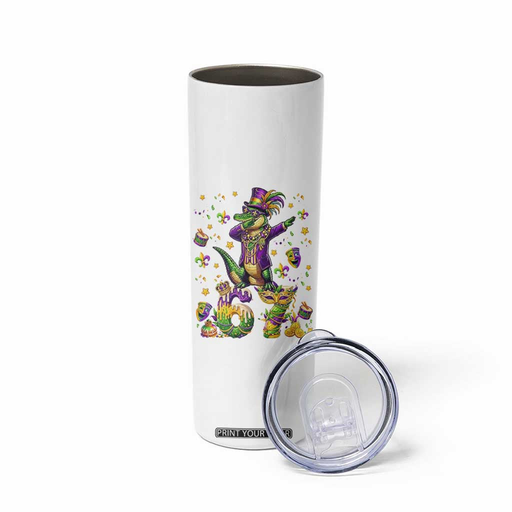 Funny Mardigator Alligator Six Seven Meme Skinny Tumbler Mardi Gras Gifts TS12 Print Your Wear