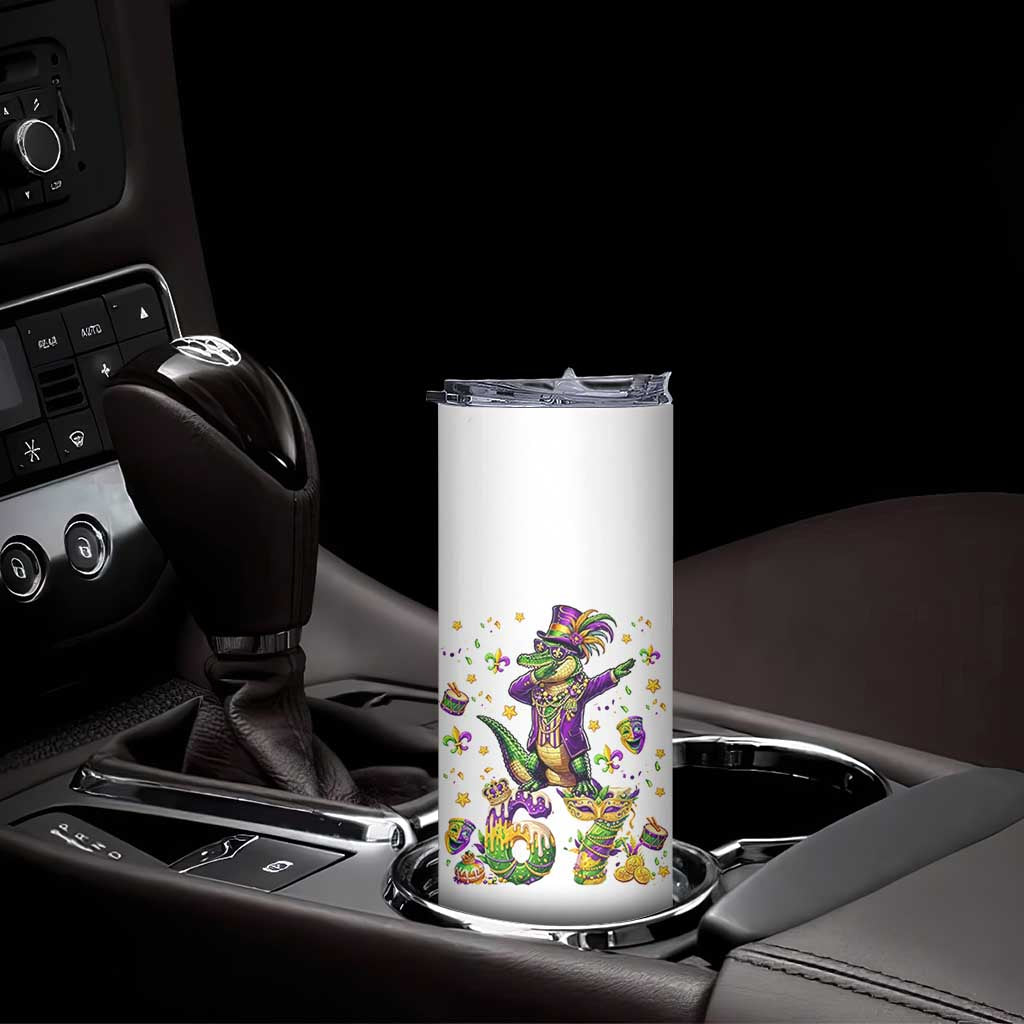 Funny Mardigator Alligator Six Seven Meme Skinny Tumbler Mardi Gras Gifts TS12 Print Your Wear