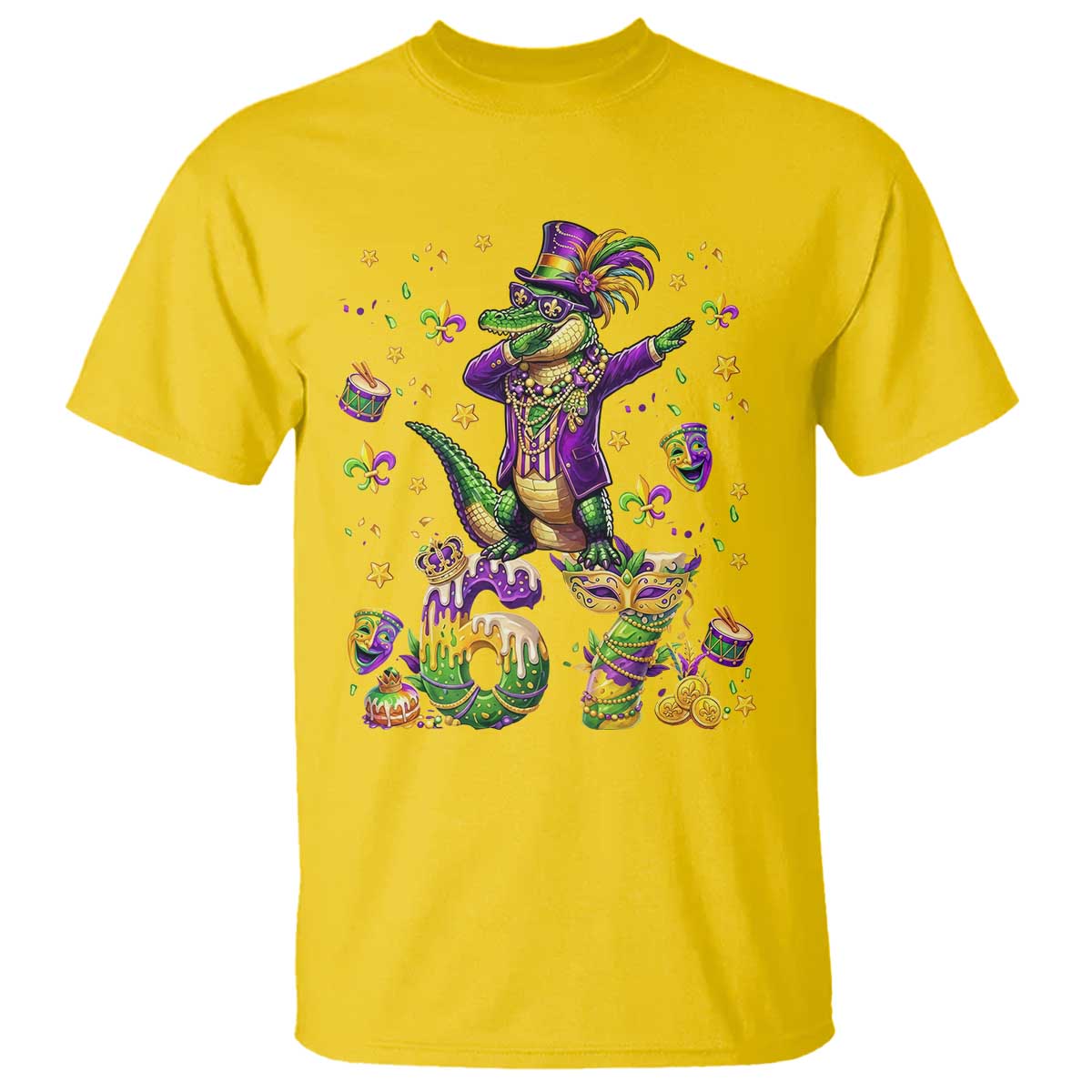 Funny Mardigator Alligator Six Seven Meme T Shirt Mardi Gras Gifts TS12 Daisy Print Your Wear