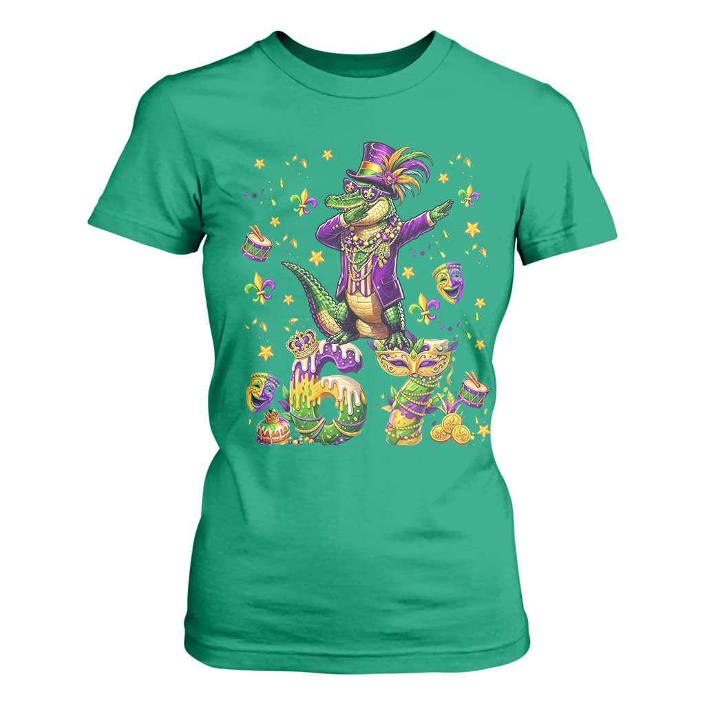Funny Mardigator Alligator Six Seven Meme T Shirt For Women Mardi Gras Gifts TS12 Irish Green Print Your Wear