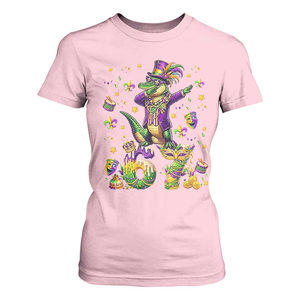 Funny Mardigator Alligator Six Seven Meme T Shirt For Women Mardi Gras Gifts TS12 Light Pink Print Your Wear