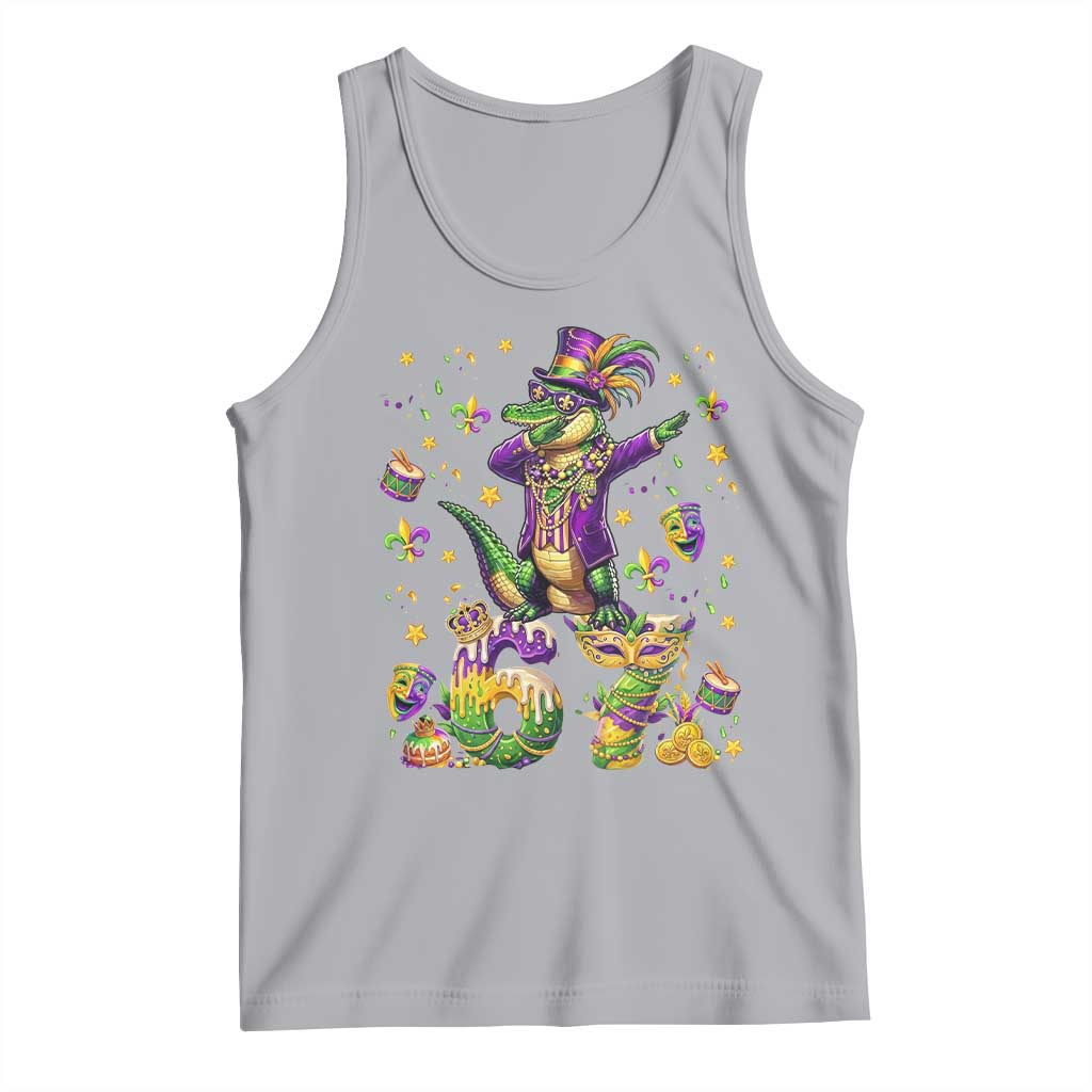 Funny Mardigator Alligator Six Seven Meme Tank Top Mardi Gras Gifts TS12 Athletic Heather Print Your Wear