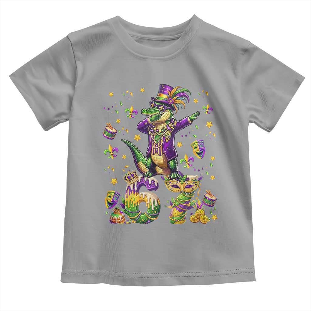 Funny Mardigator Alligator Six Seven Meme Toddler T Shirt Mardi Gras Gifts TS12 Sport Gray Print Your Wear