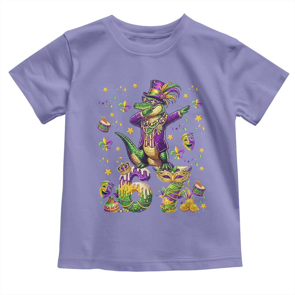 Funny Mardigator Alligator Six Seven Meme Toddler T Shirt Mardi Gras Gifts TS12 Violet Print Your Wear