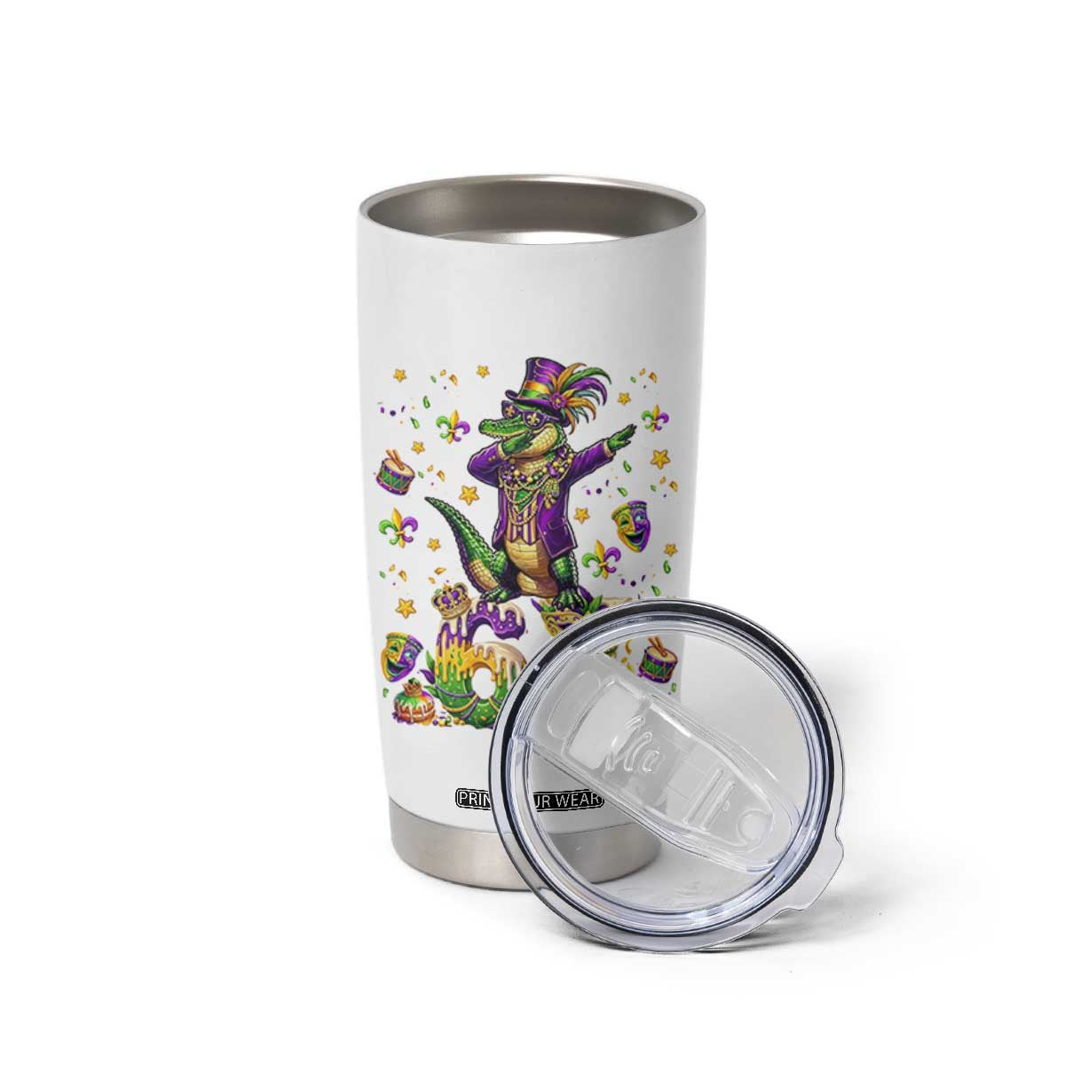 Funny Mardigator Alligator Six Seven Meme Tumbler Cup Mardi Gras Gifts TS12 Print Your Wear