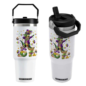 Funny Mardigator Alligator Six Seven Meme Flip Straw Tumbler Mardi Gras Gifts TS12 One Size: 30 oz White Print Your Wear