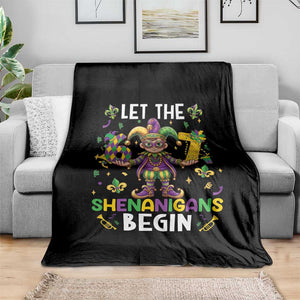 Let The 67 Shenanigans Begin Throw Blanket Six Seven Meme Mardi Gras TS12 Print Your Wear