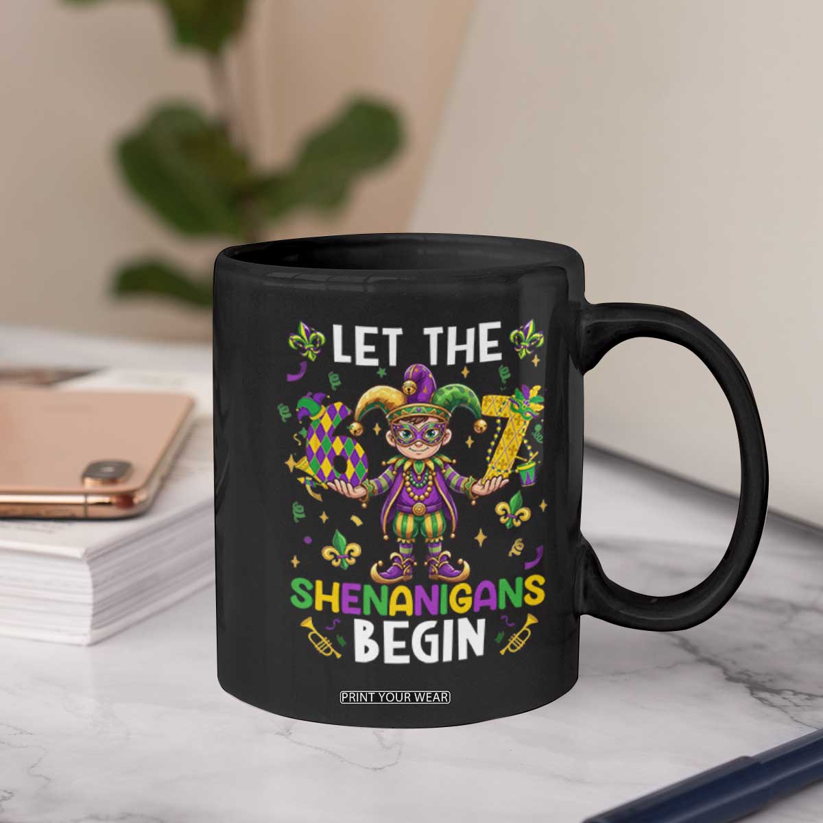 Let The 67 Shenanigans Begin Coffee Mug Six Seven Meme Mardi Gras TS12 Print Your Wear