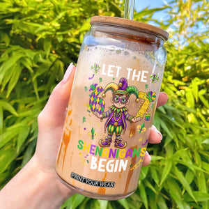 Let The 67 Shenanigans Begin Glass Can Six Seven Meme Mardi Gras TS12 Black Print Your Wear
