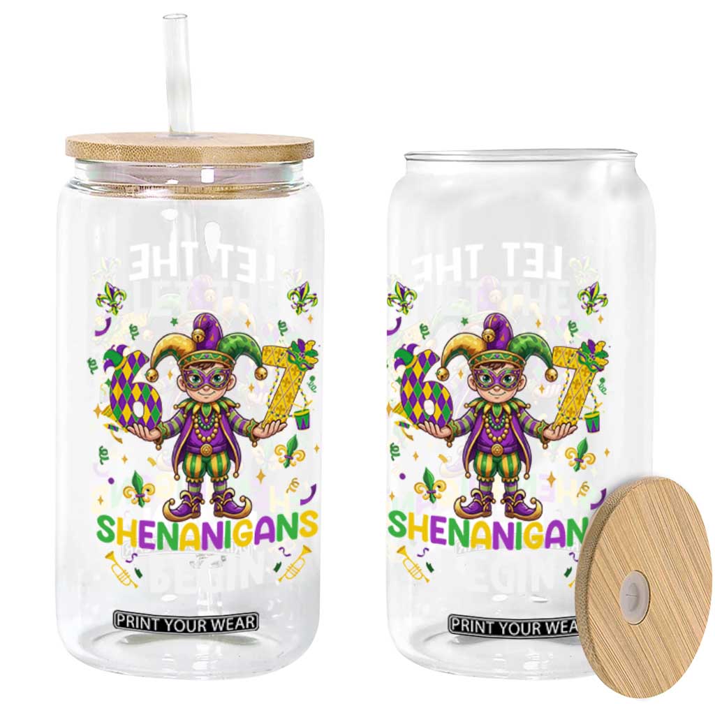 Let The 67 Shenanigans Begin Glass Can Six Seven Meme Mardi Gras TS12 Print Your Wear