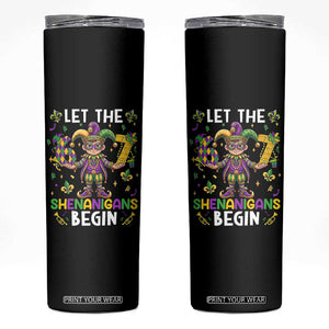 Let The 67 Shenanigans Begin Skinny Tumbler Six Seven Meme Mardi Gras TS12 Black Print Your Wear