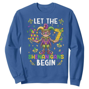 Let The 67 Shenanigans Begin Sweatshirt Six Seven Meme Mardi Gras TS12 Royal Blue Print Your Wear