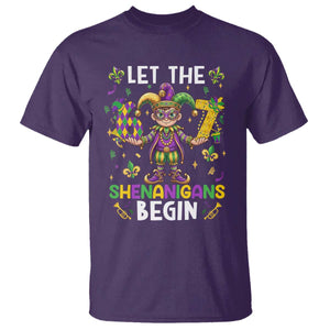 Let The 67 Shenanigans Begin T Shirt Six Seven Meme Mardi Gras TS12 Purple Print Your Wear