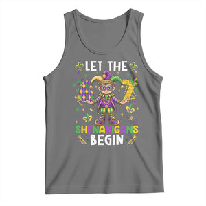 Let The 67 Shenanigans Begin Tank Top Six Seven Meme Mardi Gras TS12 Black Heather Print Your Wear