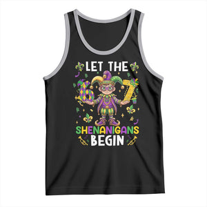 Let The 67 Shenanigans Begin Tank Top Six Seven Meme Mardi Gras TS12 Black Athletic Heather Print Your Wear