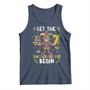 Let The 67 Shenanigans Begin Tank Top Six Seven Meme Mardi Gras TS12 Navy Print Your Wear