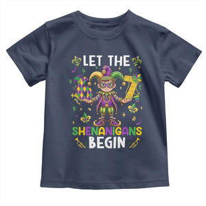 Let The 67 Shenanigans Begin Toddler T Shirt Six Seven Meme Mardi Gras TS12 Navy Print Your Wear