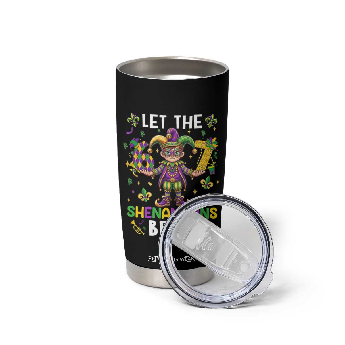 Let The 67 Shenanigans Begin Tumbler Cup Six Seven Meme Mardi Gras TS12 Print Your Wear