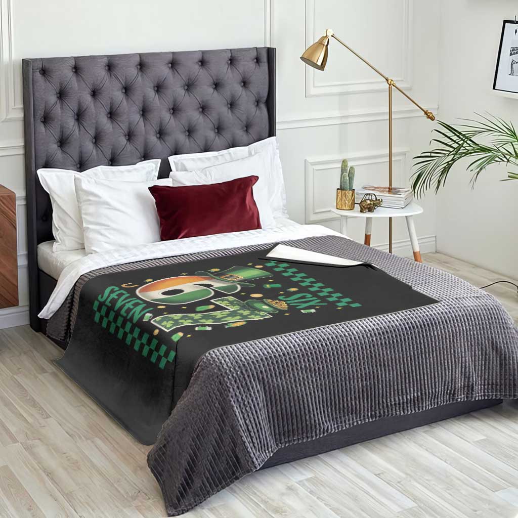 Funny St Patricks Six Seven Throw Blanket Gen Z Irish Gift TS12 Print Your Wear