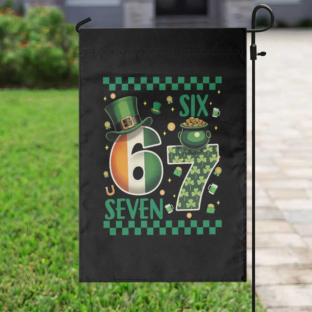 Funny St Patricks Six Seven Garden Flag Gen Z Irish Gift TS12 Print Your Wear