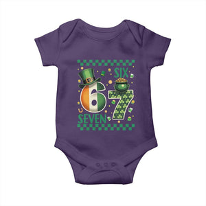 Funny St Patricks Six Seven Baby Onesie Gen Z Irish Gift TS12 Purple Print Your Wear