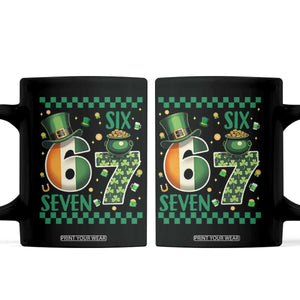 Funny St Patricks Six Seven Coffee Mug Gen Z Irish Gift TS12 Black Print Your Wear