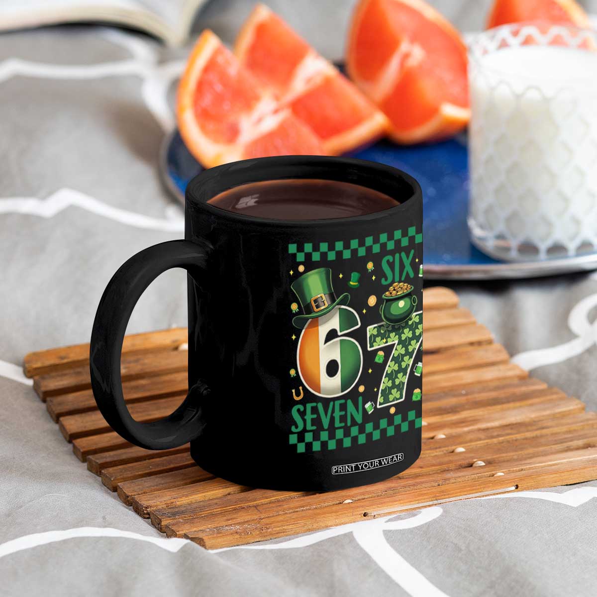Funny St Patricks Six Seven Coffee Mug Gen Z Irish Gift TS12 Print Your Wear