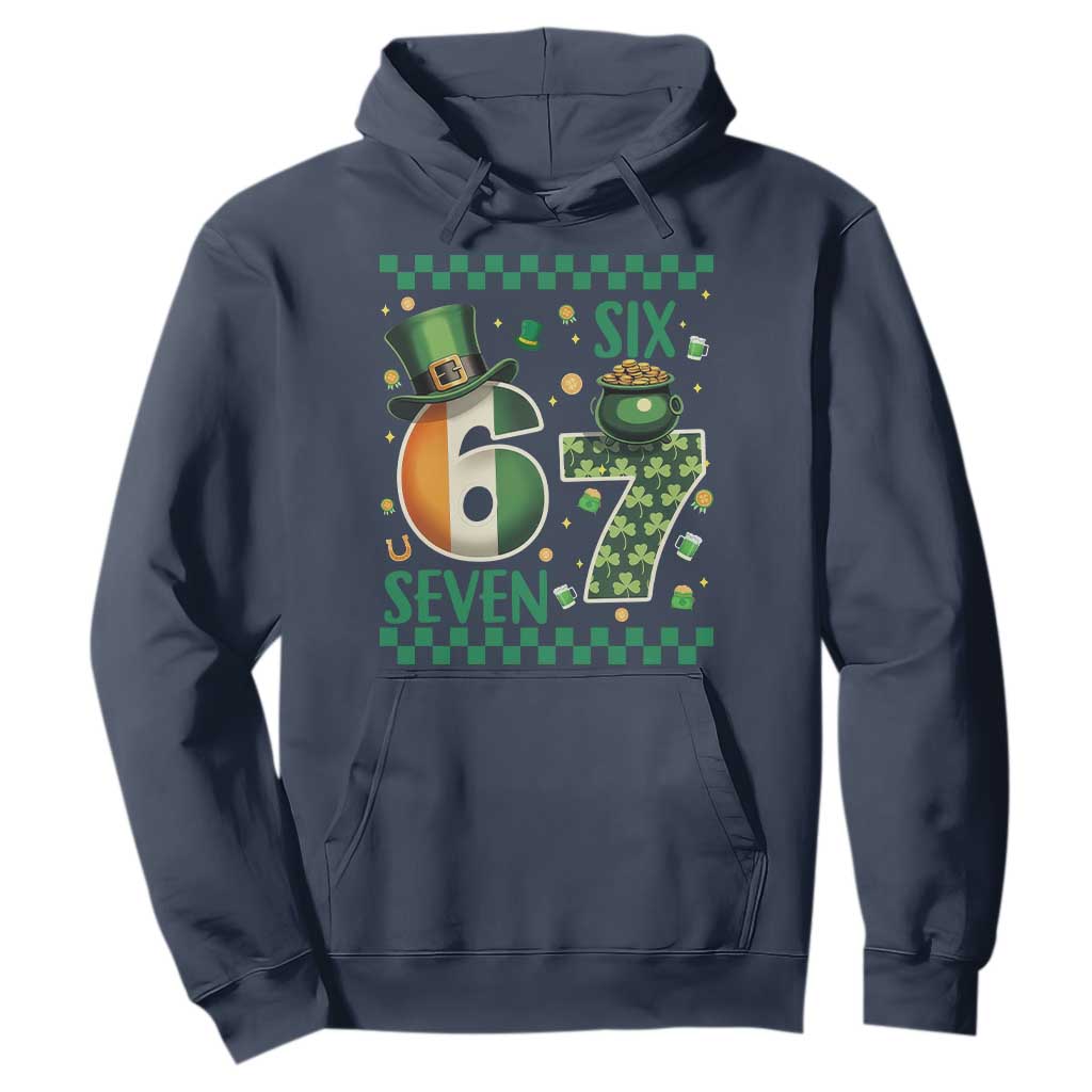 Funny St Patricks Six Seven Hoodie Gen Z Irish Gift TS12 Navy Print Your Wear
