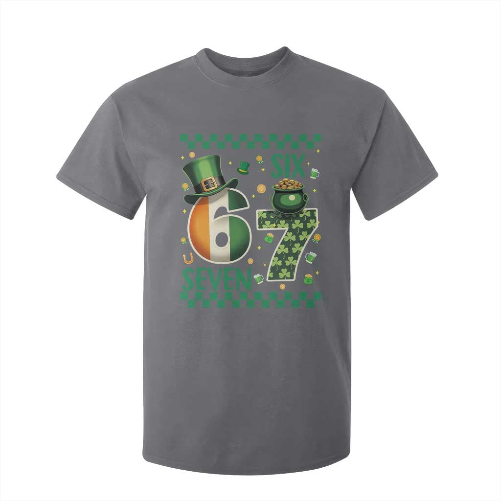 Funny St Patricks Six Seven T Shirt For Kid Gen Z Irish Gift TS12 Charcoal Print Your Wear