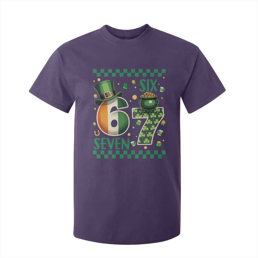 Funny St Patricks Six Seven T Shirt For Kid Gen Z Irish Gift TS12 Purple Print Your Wear
